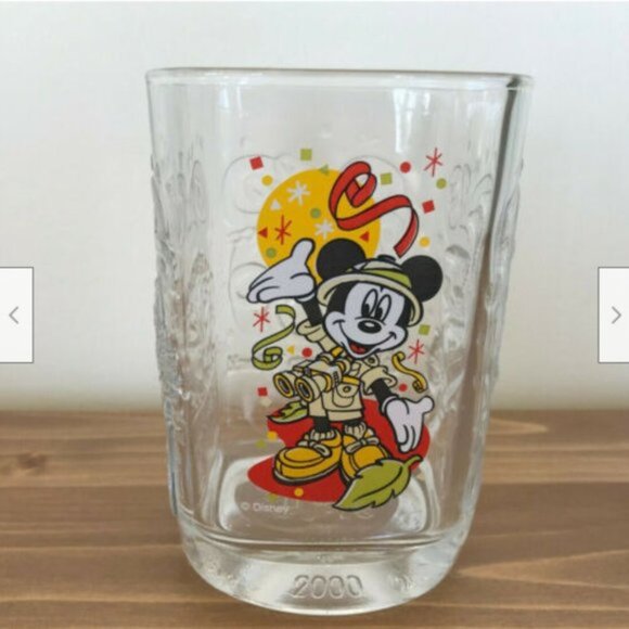 Disney World Animal Kingdom Safari Mickey Mouse Glass McDonald's 2000 + Magnet - Picture 10 of 11